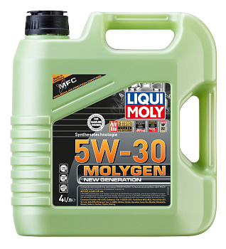 НС-синтетическое моторное масло Molygen New Generation 5W-30 4 л. артикул 9042 LIQUI MOLY