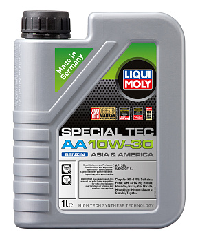 НС-синтетическое моторное масло Special Tec AA Benzin 10W-30 1 л. артикул 21336 LIQUI MOLY