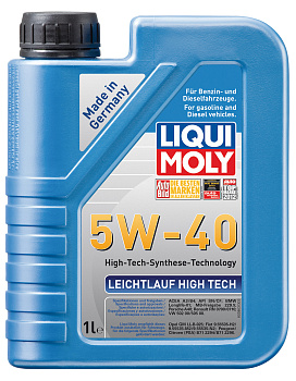 НС-синтетическое моторное масло Leichtlauf High Tech 5W-40 1 л. артикул 8028 LIQUI MOLY