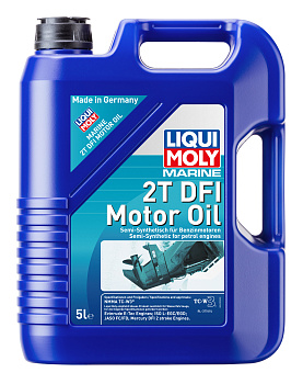 Полусинтетическое моторное масло для водной техники Marine 2T DFI Motor Oil 5 л. артикул 25063 LIQUI MOLY