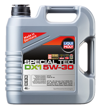 НС-синтетическое моторное масло Special Tec DX1 5W-30 4 л. артикул 20968 LIQUI MOLY