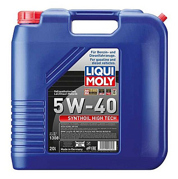 Синтетическое моторное масло Synthoil High Tech 5W-40 20 л. артикул 1308 LIQUI MOLY
