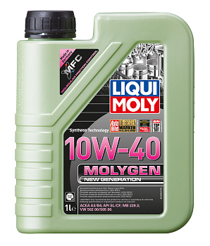 НС-синтетическое моторное масло Molygen New Generation 10W-40 1 л. артикул 9059 LIQUI MOLY