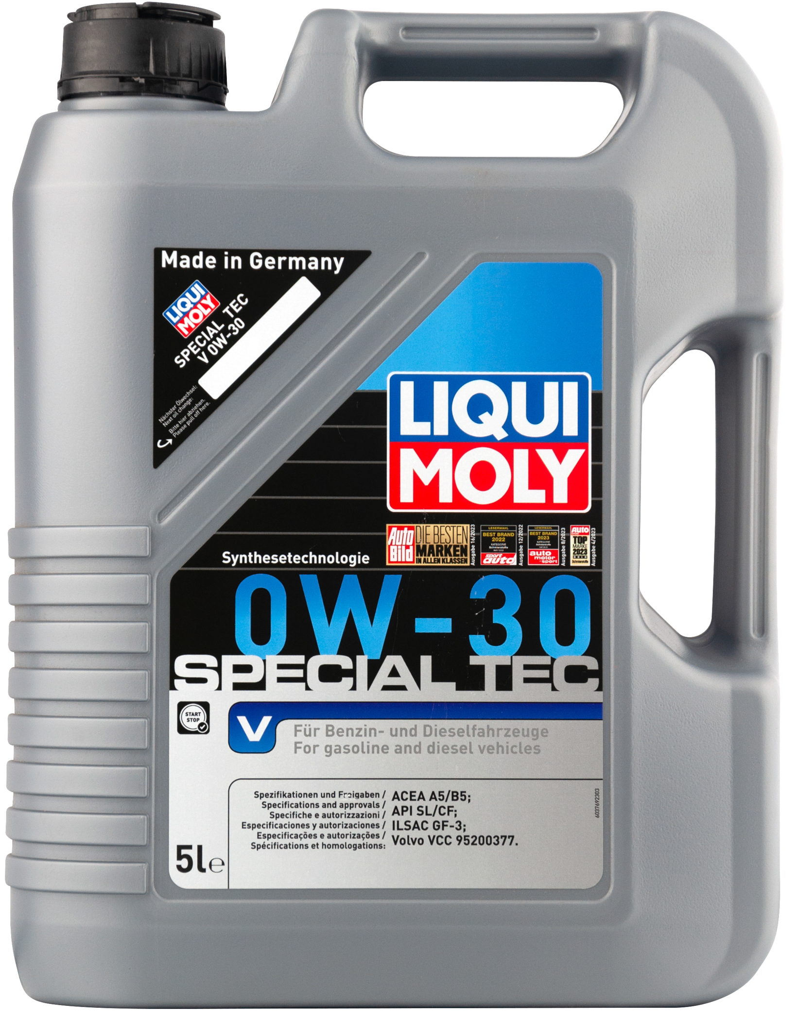 НС-синтетическое моторное масло Special Tec V 0W-30 5 л. 2853 LIQUI MOLY -  купить по низкой цене