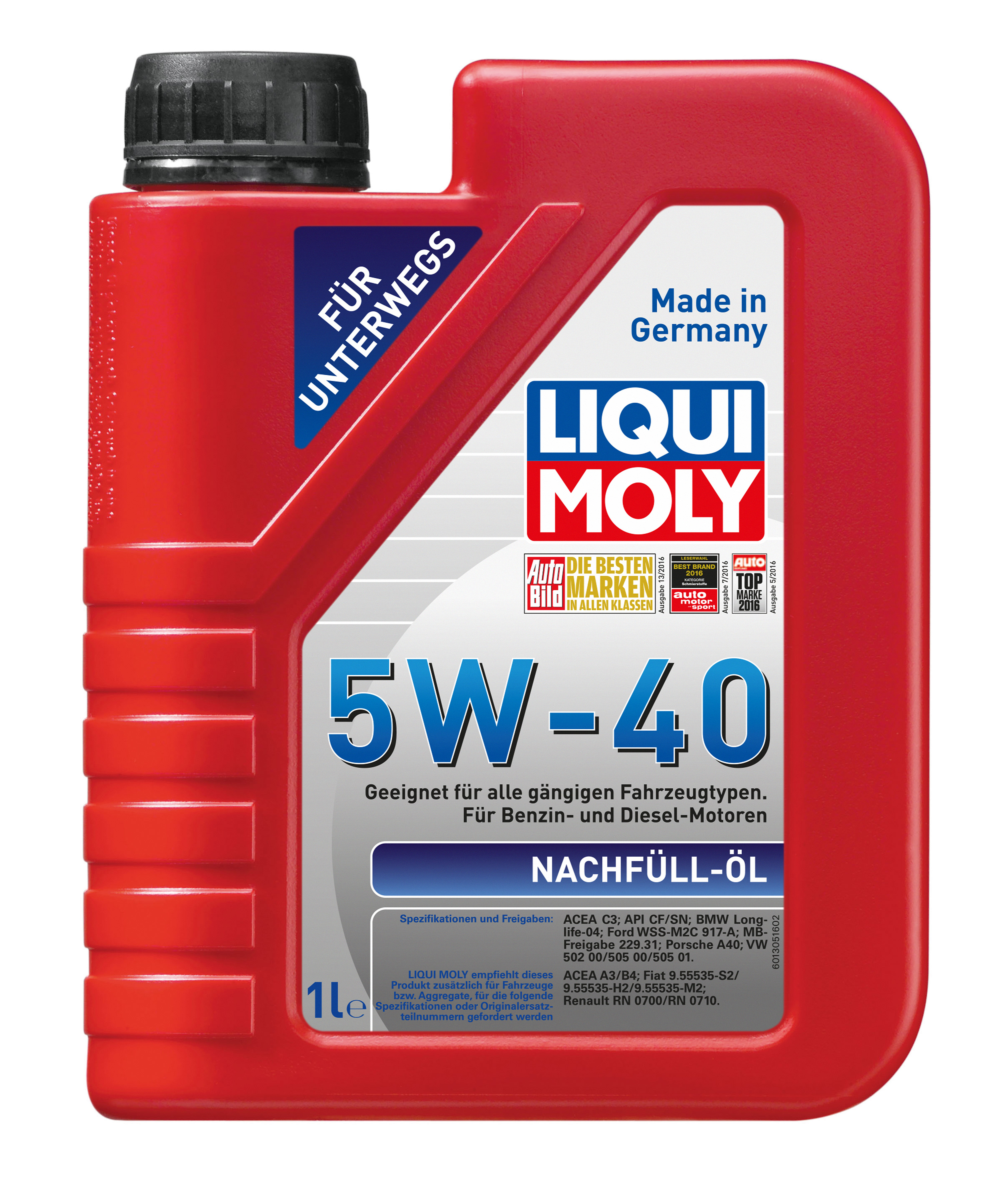 НС-синтетическое моторное масло Nachfull Oil 5W-40 1 л. 1305 LIQUI MOLY -  купить по низкой цене