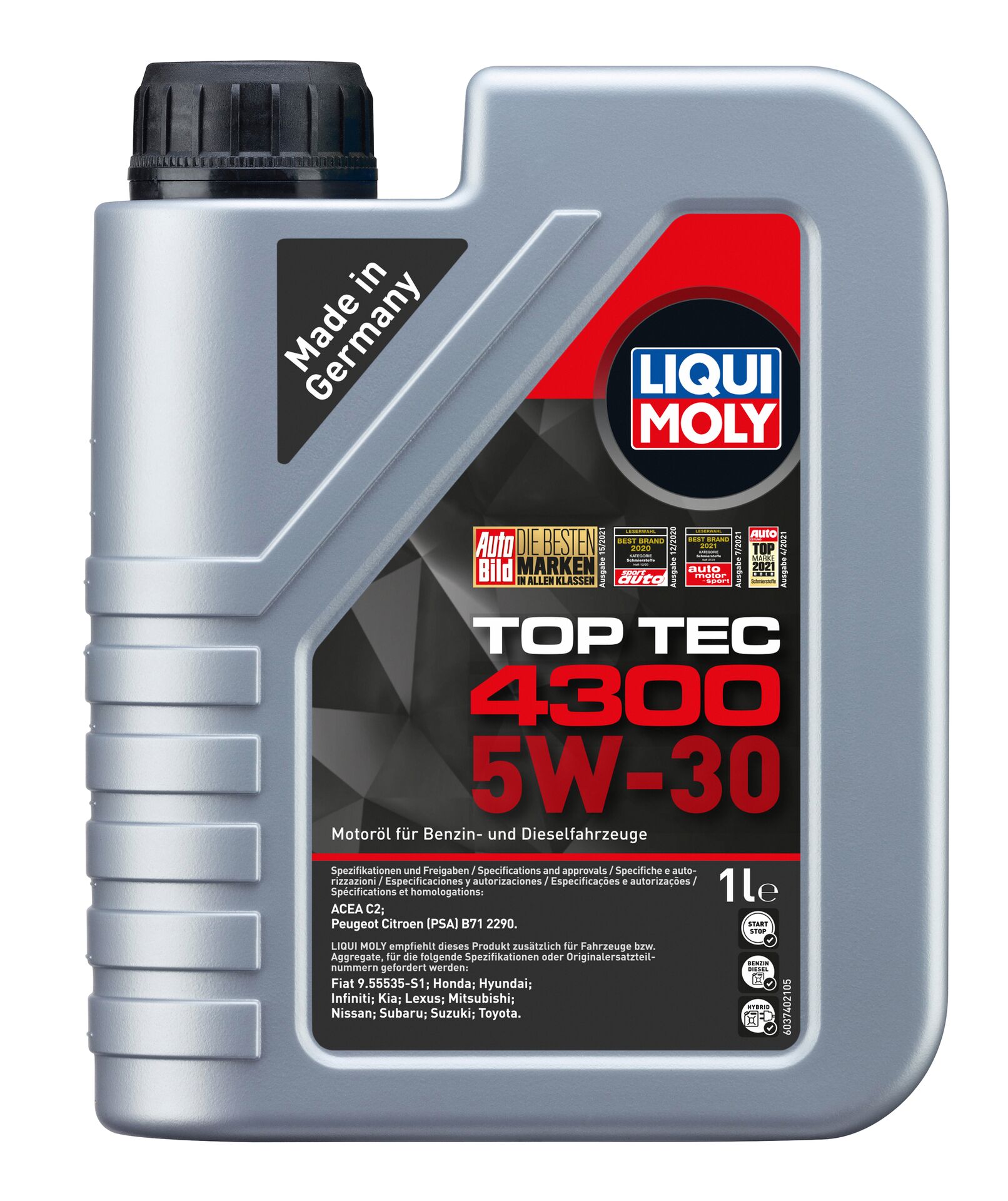 НС-синтетическое моторное масло Top Tec 4300 5W-30 1 л. 2323 LIQUI MOLY -  купить по низкой цене