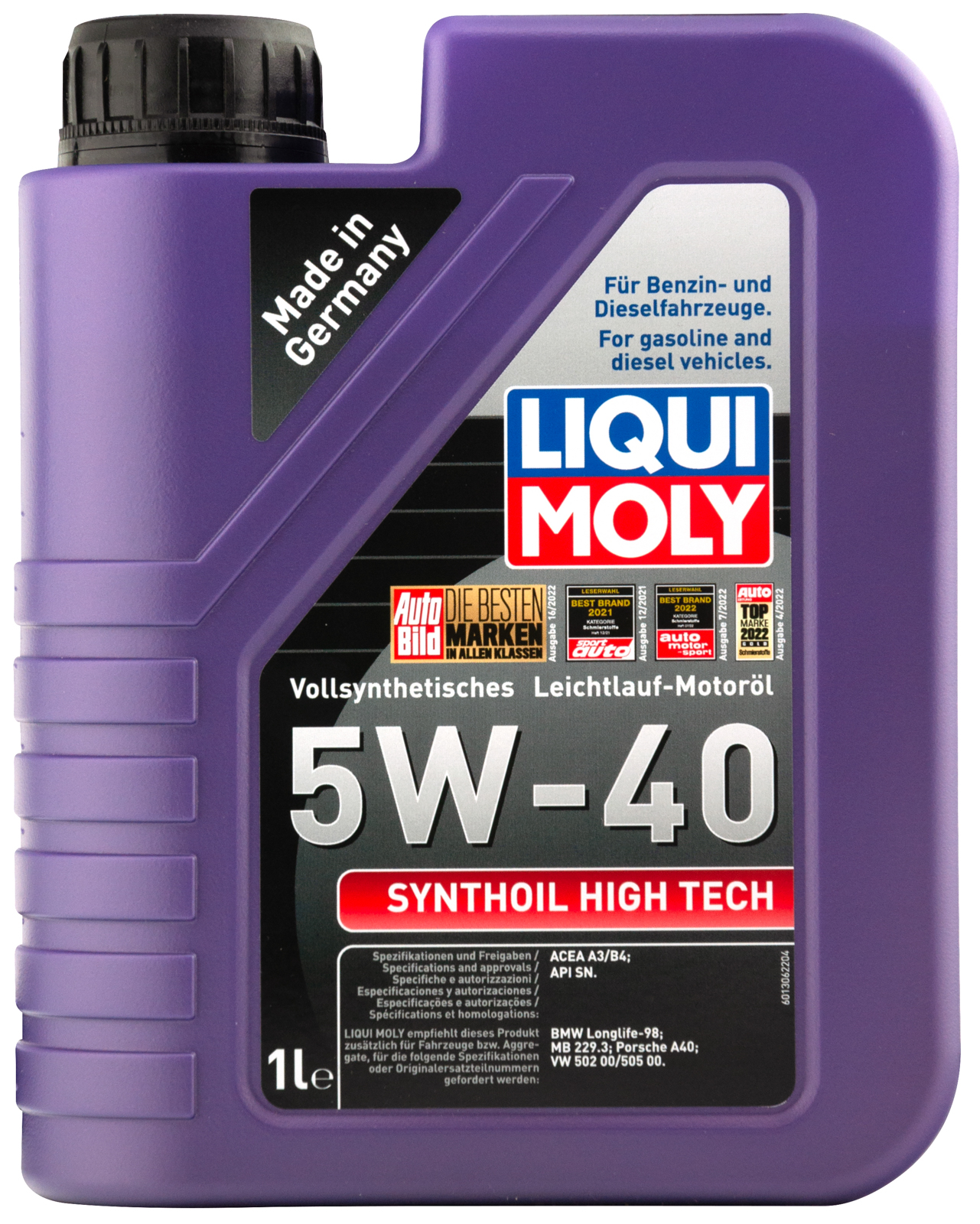 Синтетическое моторное масло Synthoil High Tech 5W-40 1 л. 1855 LIQUI MOLY  - купить по низкой цене