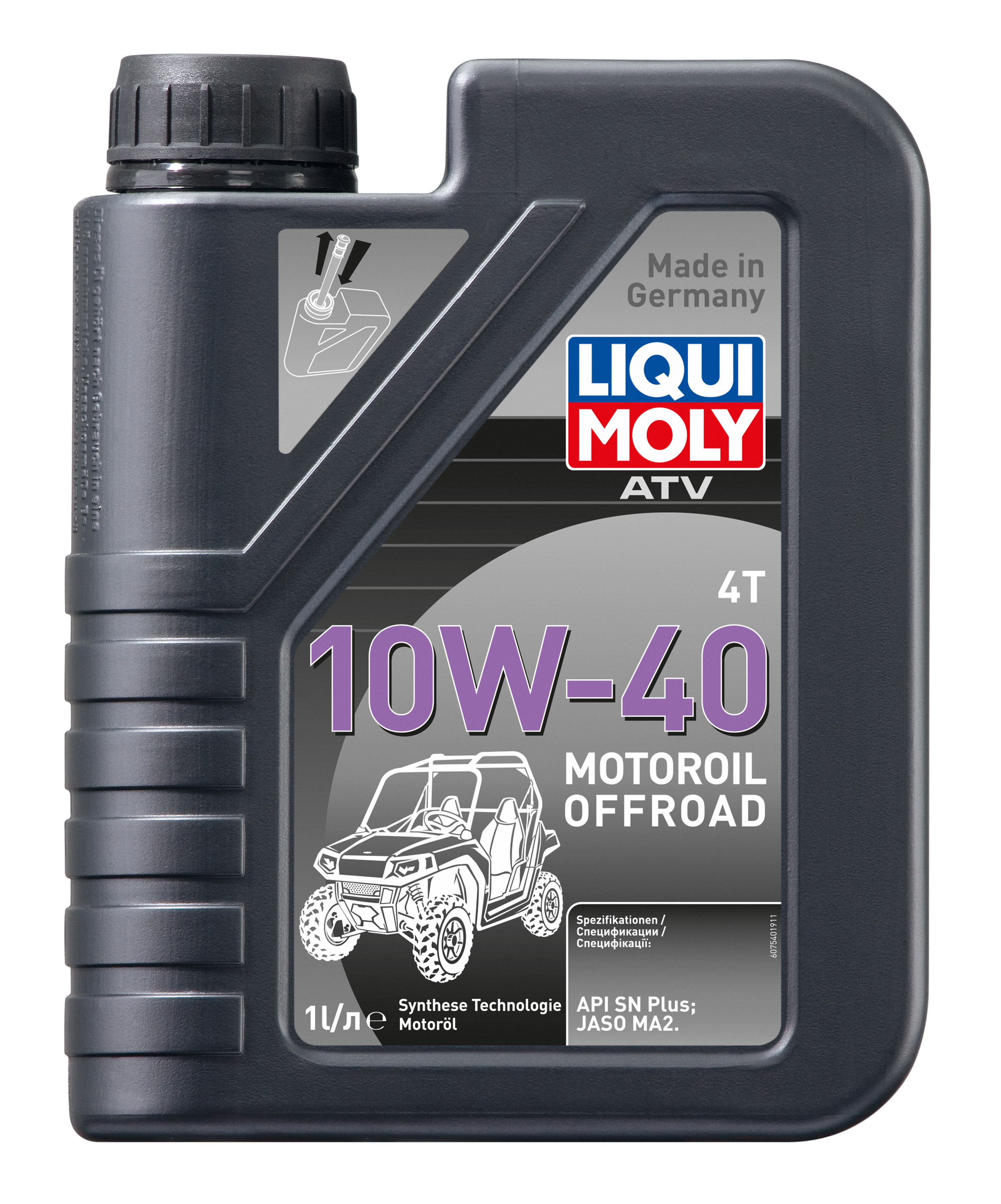 Синтетическое моторное масло для 4-тактных мотоциклов ATV 4T Motoroil Offroad 10W-40 1л