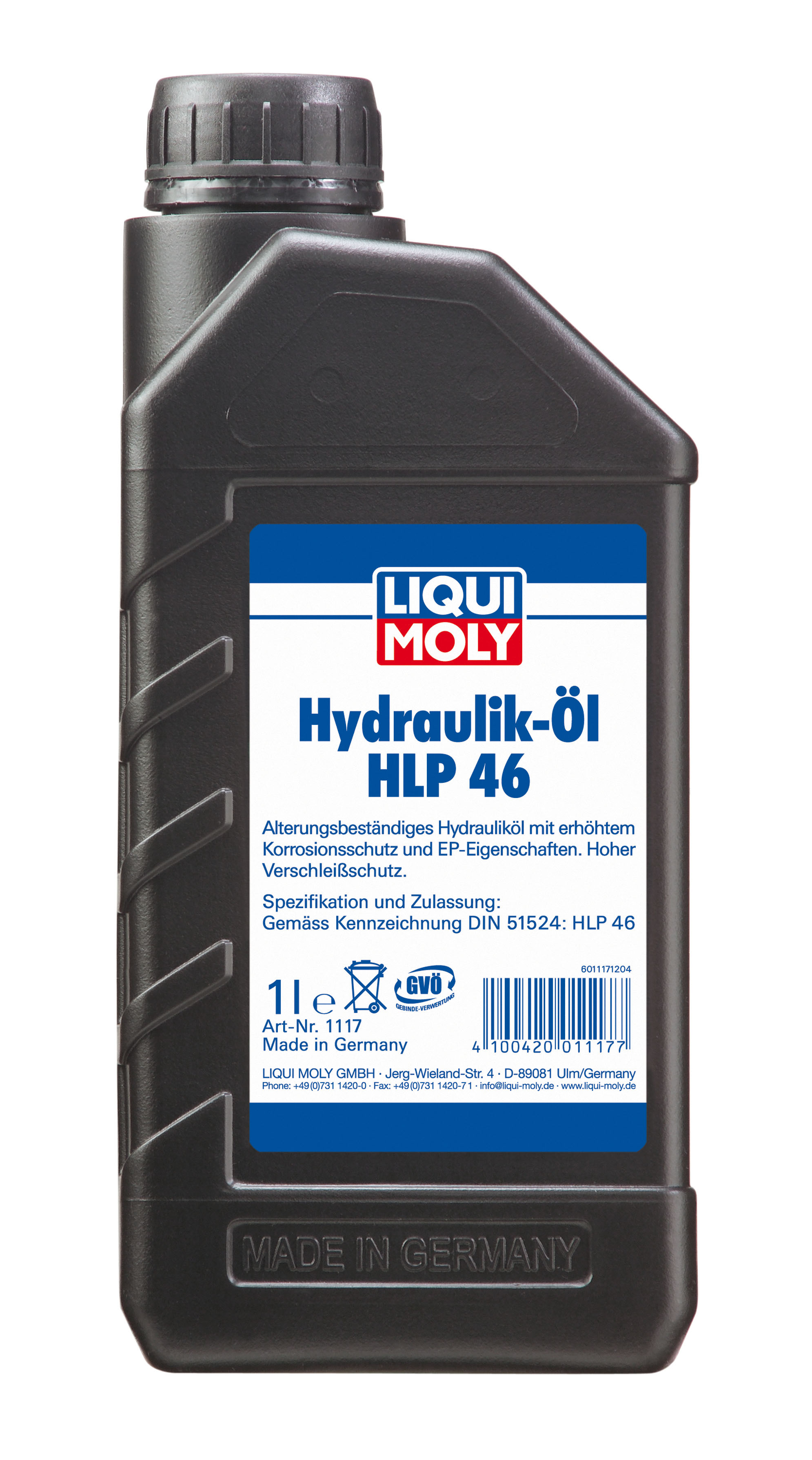 Минеральное гидравлическое масло Hydraulikoil HLP 46 1 л. 1117 LIQUI MOLY -  купить по низкой цене