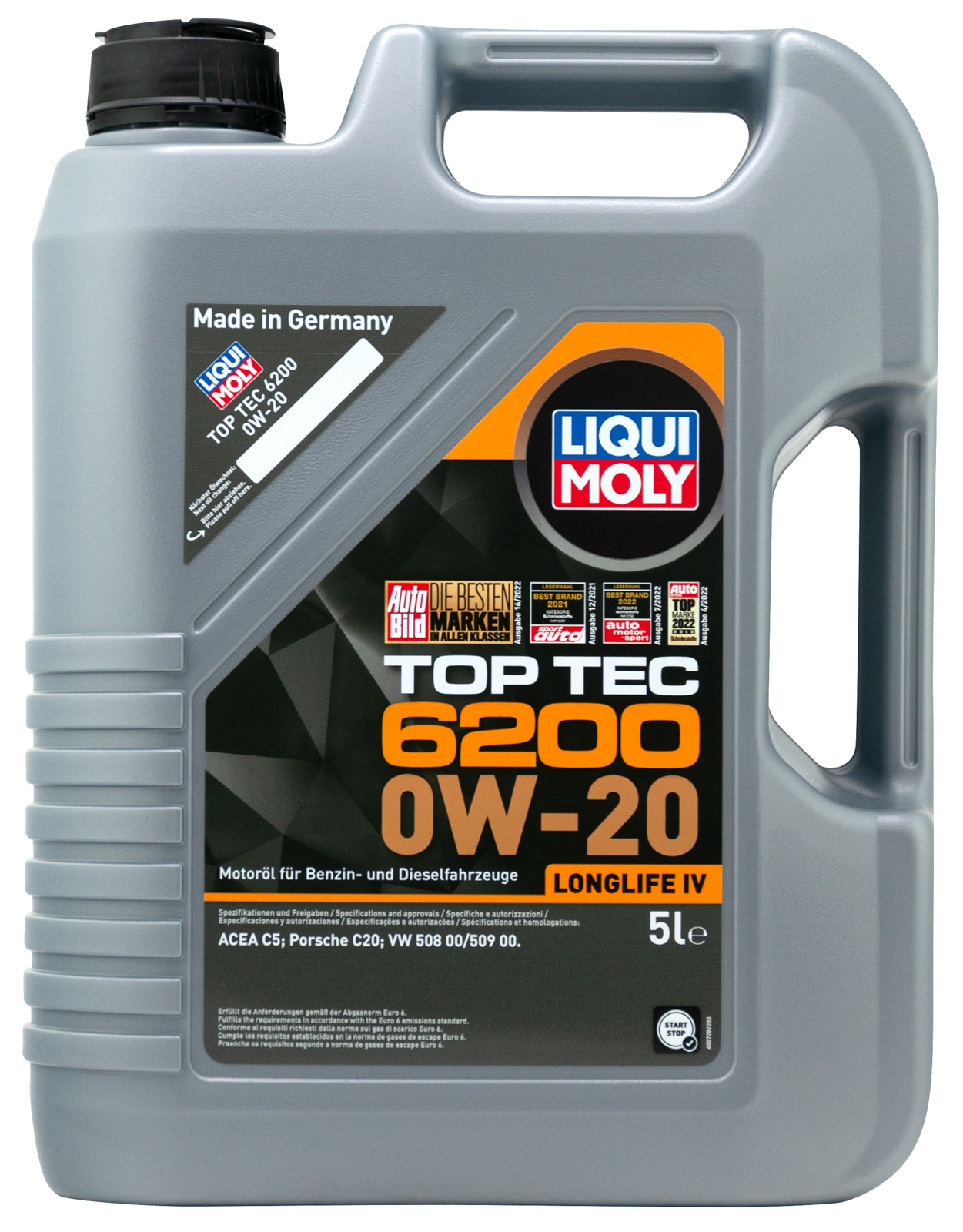 НС-синтетическое моторное масло Top Tec 6200 0W-20 5 л. 20789 LIQUI MOLY -  купить по низкой цене