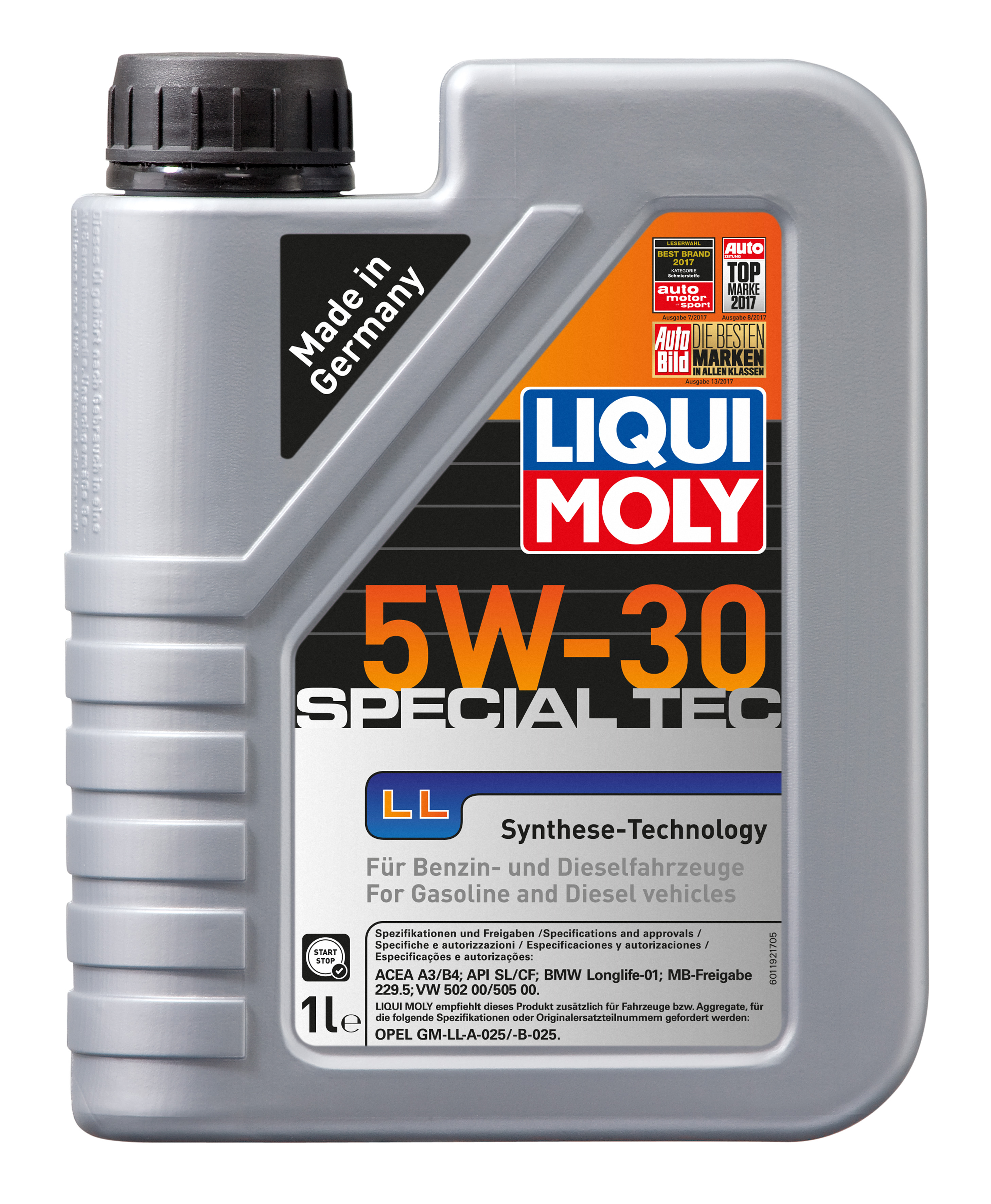 НС-синтетическое моторное масло Special Tec LL 5W-30 1 л. 1192 LIQUI MOLY -  купить по низкой цене