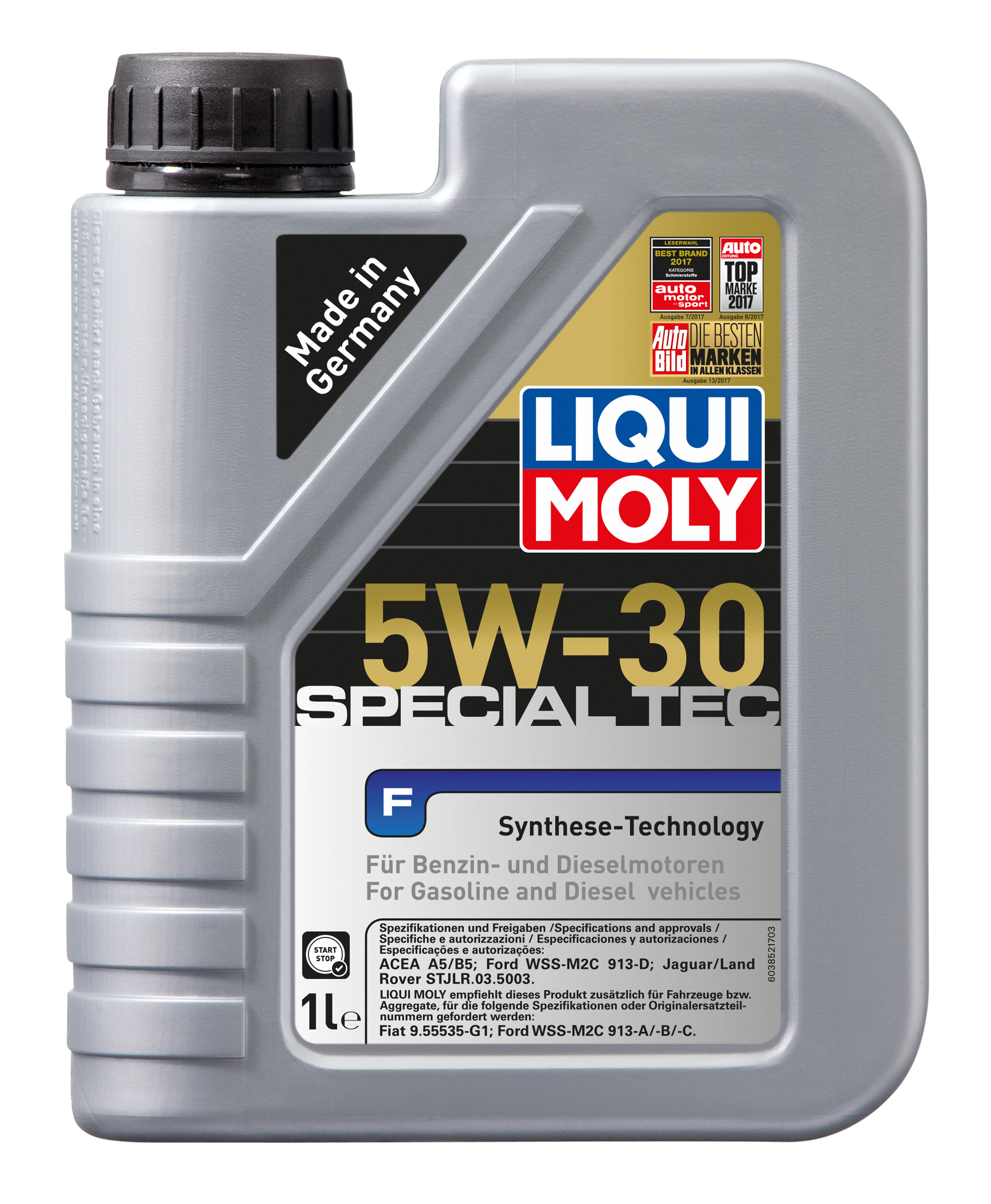 НС-синтетическое моторное масло Special Tec F 5W-30 1 л. 3852 LIQUI MOLY -  купить по низкой цене