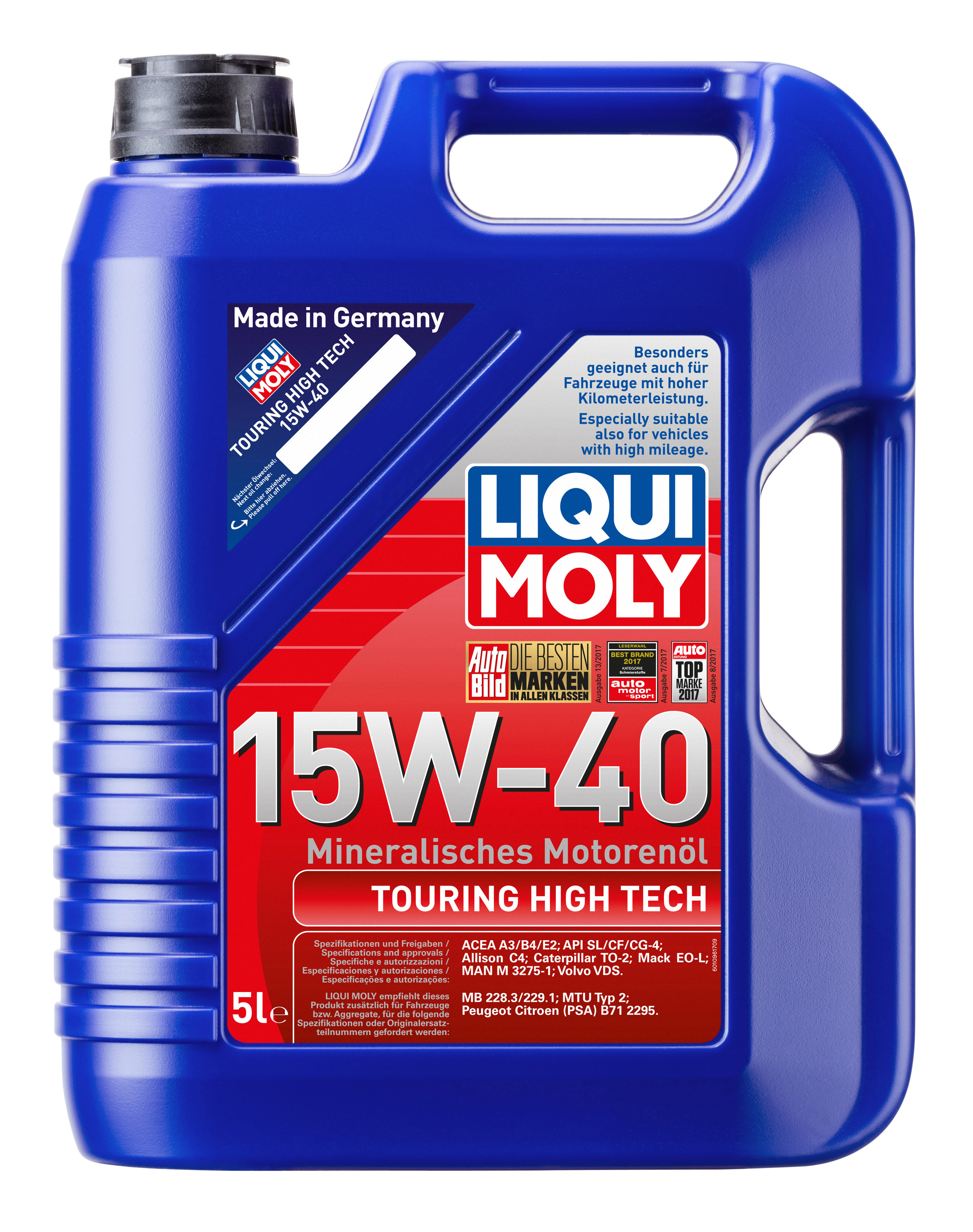 Минеральное моторное масло Touring High Tech 15W-40 5 л. 1862 LIQUI MOLY -  купить по низкой цене