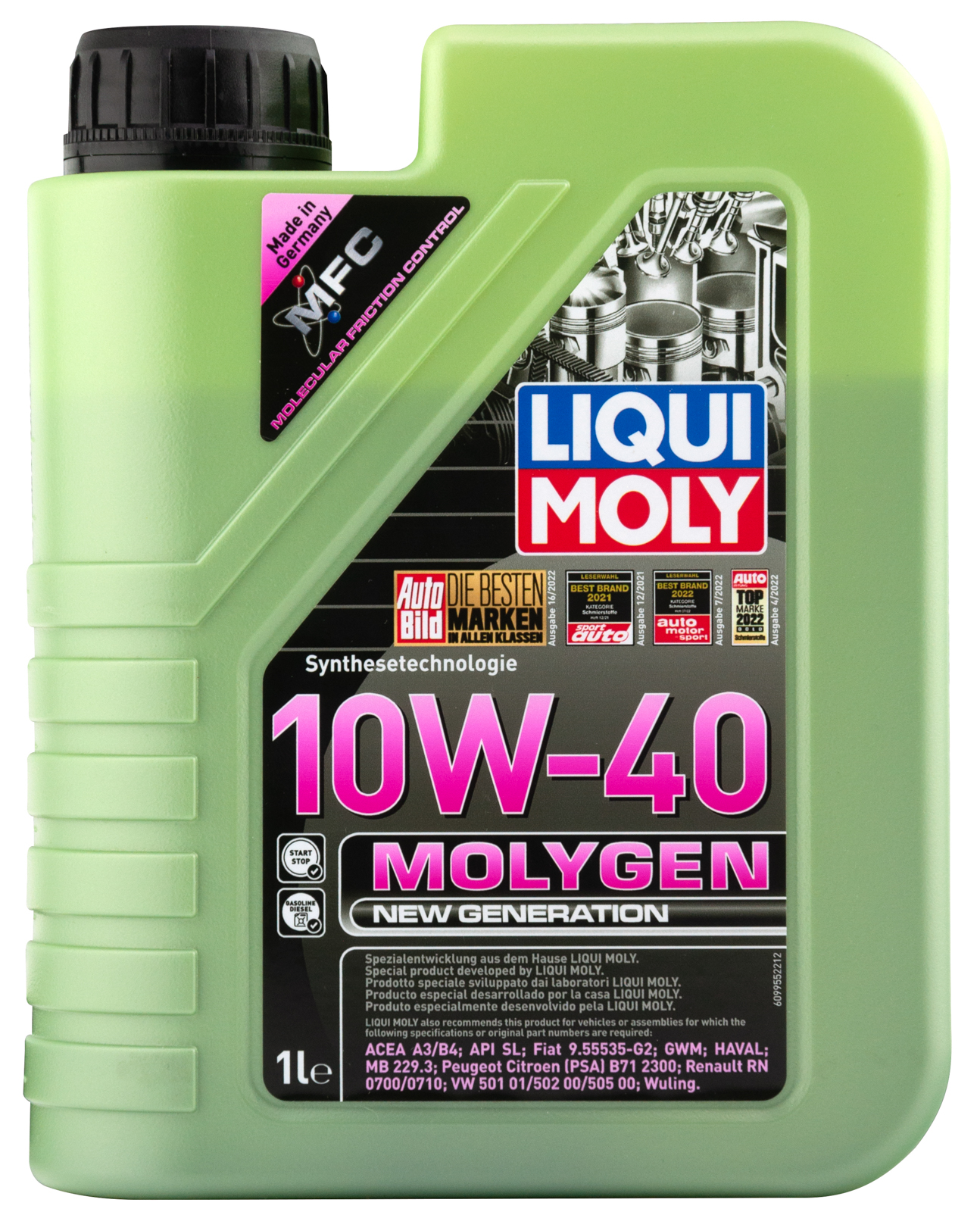 НС-синтетическое моторное масло Molygen New Generation 10W-40 1 л. 9955 LIQUI  MOLY - купить по низкой цене