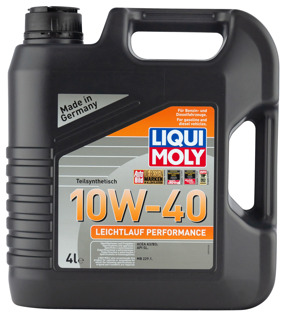 Полусинтетическое моторное масло Leichtlauf Performance 10W-40 4 л. 8998 LIQUI  MOLY - купить по низкой цене