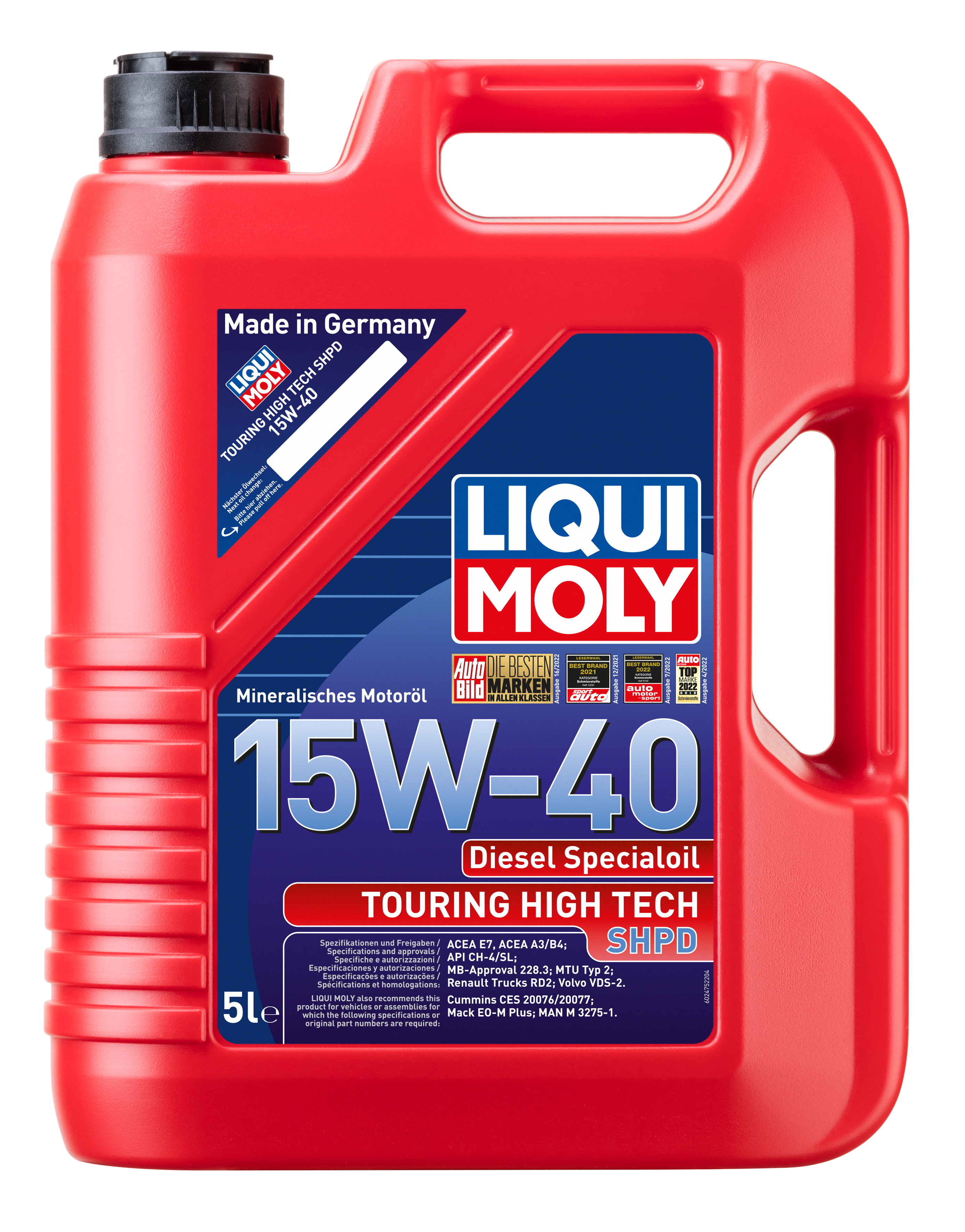 Минеральное моторное масло Touring High Tech SHPD-Motoroil 15W-40 5 л. 2475  LIQUI MOLY - купить по низкой цене