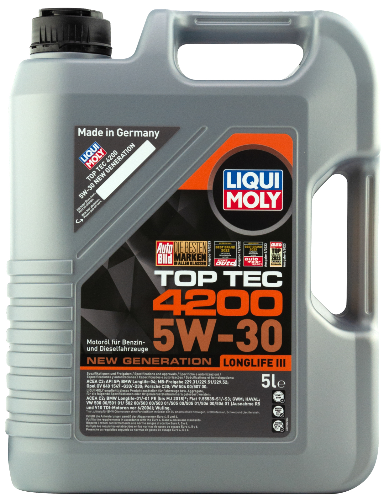 НС-синтетическое моторное масло Top Tec 4200 5W-30 New Generation 5 л. 8973 LIQUI  MOLY - купить по низкой цене