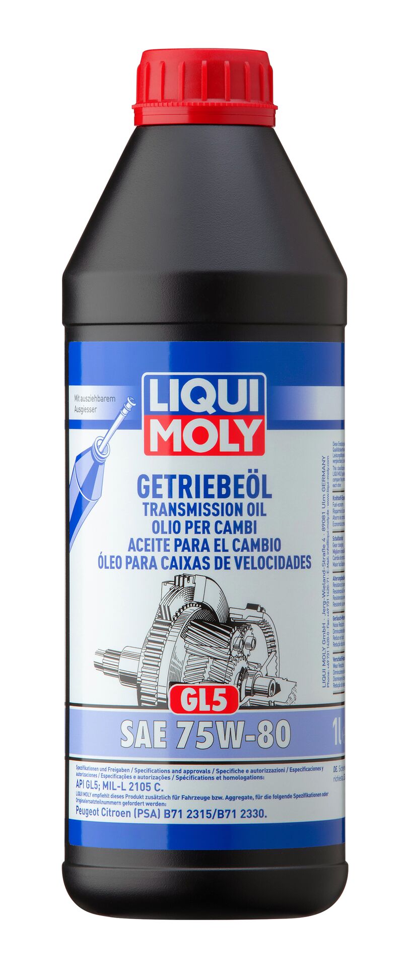 Полусинтетическое трансмиссионное масло Getriebeoil 75W-80 1 л. 3658 LIQUI  MOLY - купить по низкой цене