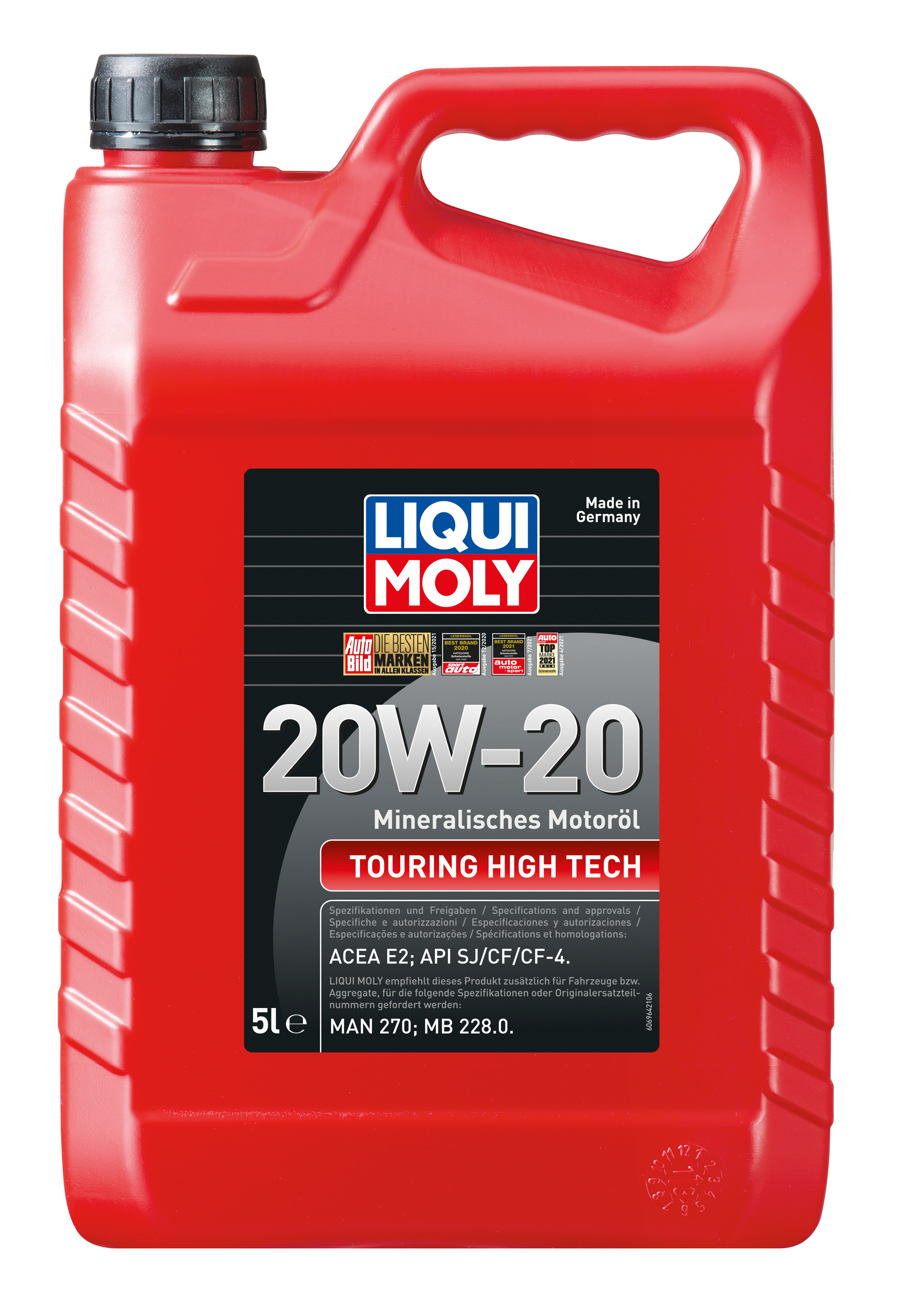 Минеральное моторное масло Touring High Tech 20W-20 5 л. 6964 LIQUI MOLY -  купить по низкой цене