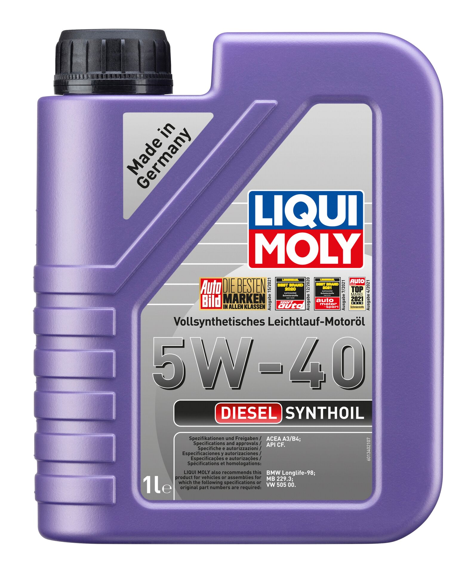 Синтетическое моторное масло Diesel Synthoil 5W-40 1 л. 1340 LIQUI MOLY -  купить по низкой цене