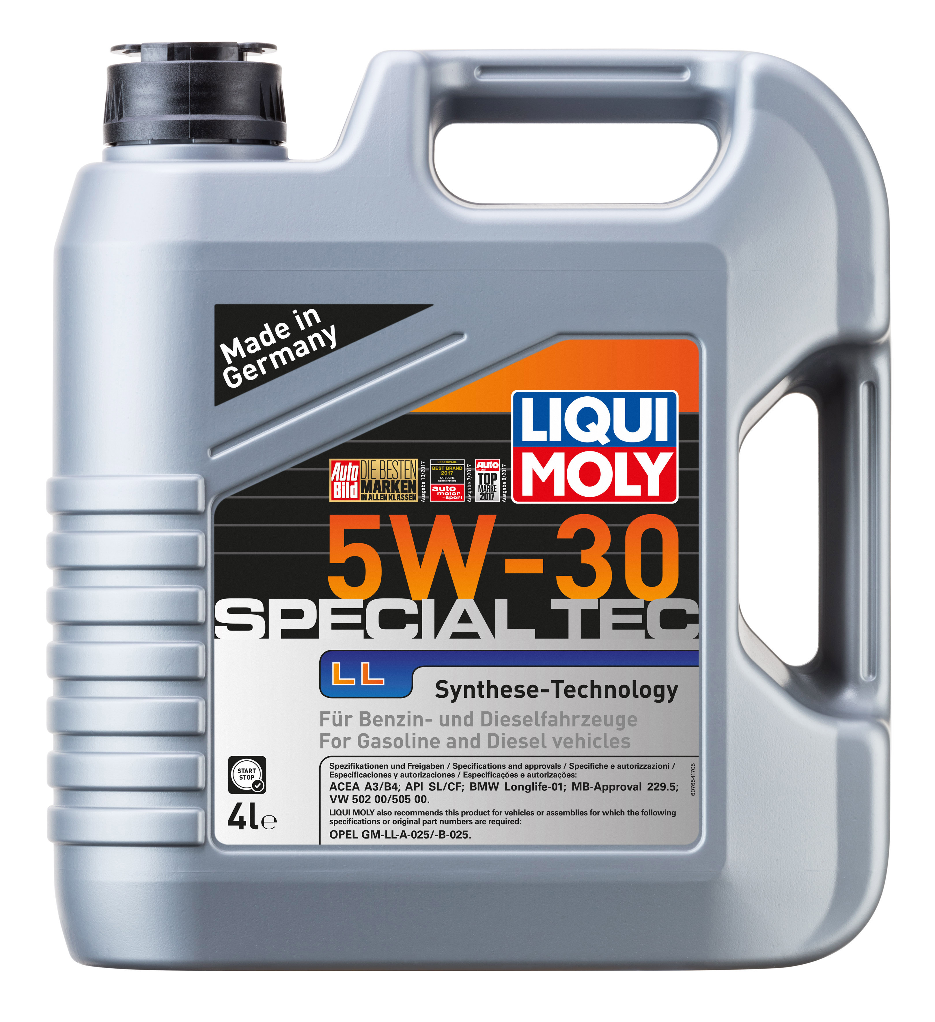 НС-синтетическое моторное масло Special Tec LL 5W-30 4 л. 7654 LIQUI MOLY -  купить по низкой цене