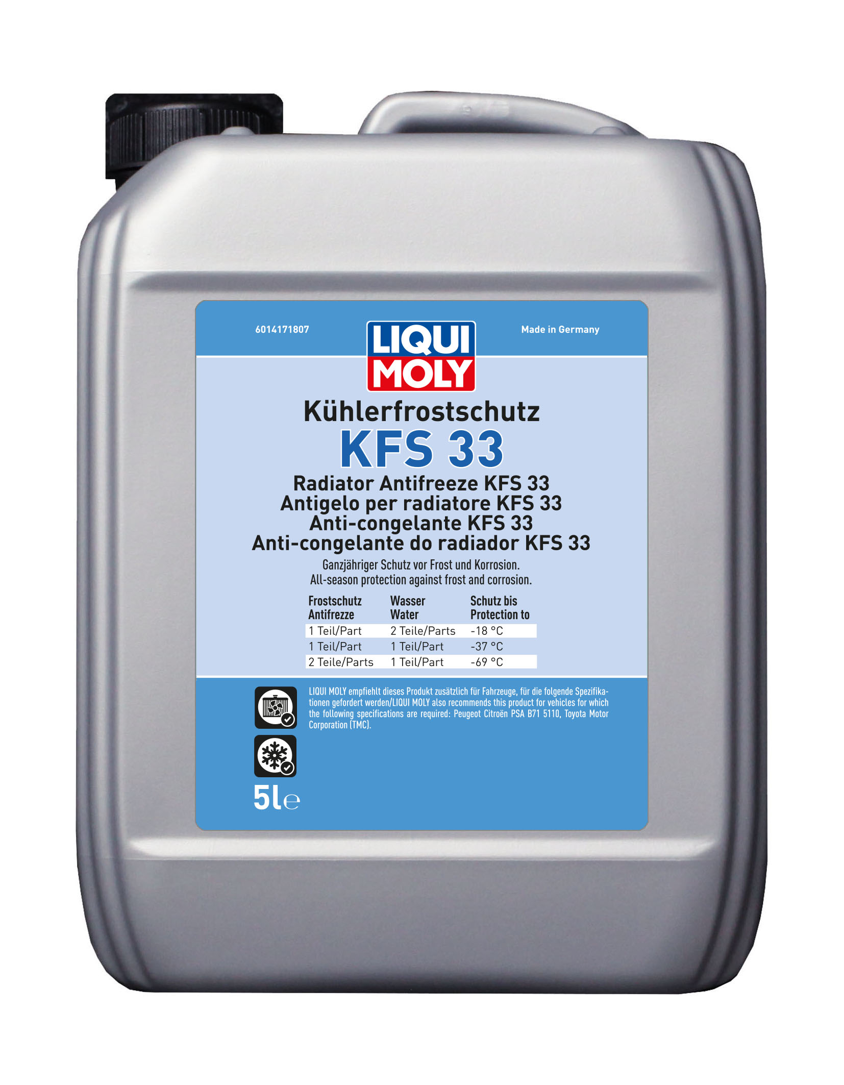 Антифриз-концентрат Kuhlerfrostschutz KFS 33 5 л. 21131 LIQUI MOLY - купить  по низкой цене