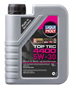 НС-синтетическое моторное масло Top Tec 4400 5W-30 1 л. артикул 2319 LIQUI MOLY