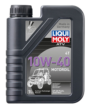 НС-синтетическое моторное масло для 4-тактных мотоциклов ATV 4T Motoroil 10W-40 1 л. артикул 3013 LIQUI MOLY