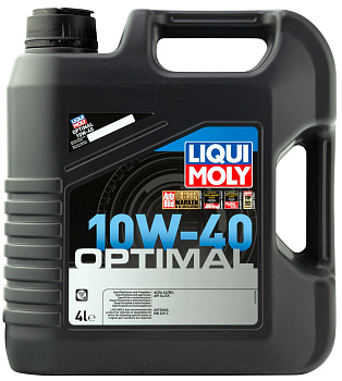 Полусинтетическое моторное масло Optimal 10W-40 4 л. артикул 3930 LIQUI MOLY