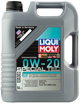 НС-синтетическое моторное масло Special Tec V 0W-20 5 л. артикул 20632 LIQUI MOLY