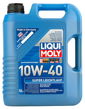 НС-синтетическое моторное масло Super Leichtlauf 10W-40 5 л. артикул 9505 LIQUI MOLY