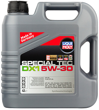 НС-синтетическое моторное масло Special Tec DX1 5W-30 4 л. артикул 20968 LIQUI MOLY