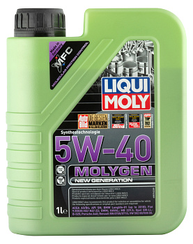 НС-синтетическое моторное масло Molygen New Generation 5W-40 1 л. артикул 8576 LIQUI MOLY
