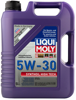 Синтетическое моторное масло Synthoil High Tech 5W-30 5 л. артикул 20959 LIQUI MOLY