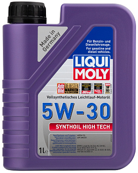 Синтетическое моторное масло Synthoil High Tech 5W-30 1 л. артикул 20957 LIQUI MOLY
