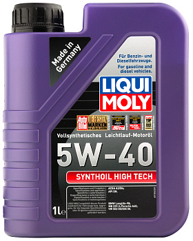 Синтетическое моторное масло Synthoil High Tech 5W-40 1 л. артикул 1855 LIQUI MOLY