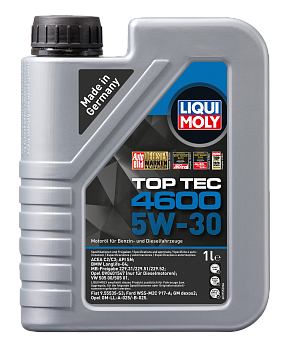 НС-синтетическое моторное масло Top Tec 4600 5W-30 1 л. артикул 8032 LIQUI MOLY