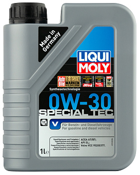 НС-синтетическое моторное масло Special Tec V 0W-30 1 л. артикул 2852 LIQUI MOLY