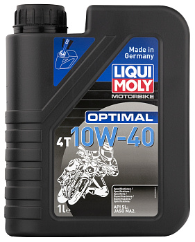 Минеральное моторное масло для 4-тактных мотоциклов Motorbike Optimal 4T 10W-40 1 л. артикул 21862 LIQUI MOLY