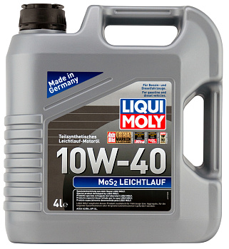 Полусинтетическое моторное масло MoS2 Leichtlauf 10W-40 4 л. артикул 6948 LIQUI MOLY