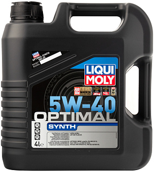 НС-синтетическое моторное масло Optimal Synth 5W-40 4 л. артикул 3926 LIQUI MOLY