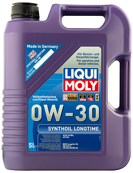 Синтетическое моторное масло Synthoil Longtime 0W-30 5 л. артикул 8977 LIQUI MOLY