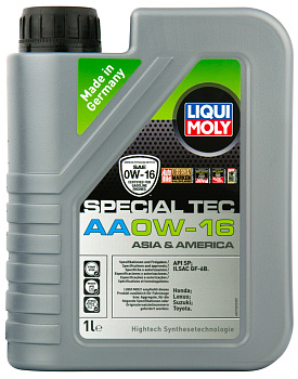НС-синтетическое моторное масло Special Tec AA 0W-16 1 л. артикул 21326 LIQUI MOLY