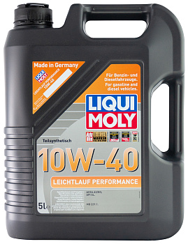 Полусинтетическое моторное масло Leichtlauf Performance 10W-40 5 л. артикул 2536 LIQUI MOLY