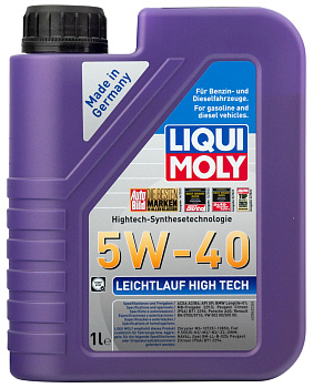НС-синтетическое моторное масло Leichtlauf High Tech 5W-40 1 л. артикул 2327 LIQUI MOLY