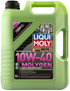 НС-синтетическое моторное масло Molygen New Generation 10W-40 5 л. артикул 9951 LIQUI MOLY