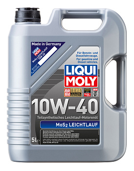 Полусинтетическое моторное масло MoS2 Leichtlauf 10W-40 5 л. артикул 1931 LIQUI MOLY