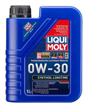Синтетическое моторное масло Synthoil Longtime Plus 0W-30 1 л. артикул 1150 LIQUI MOLY